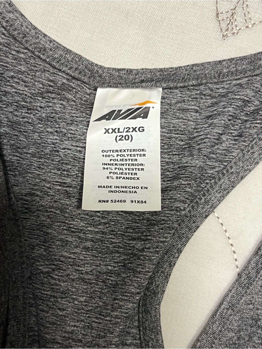 Ava & Viv Gray Racerback Tank Top 64.5 - Picture 2 of 3